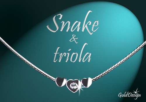 Snake řetízek stříbřený+triola 